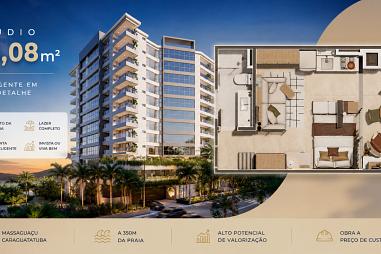 Studio com 1 quarto à venda, 25m², 1 banheiro, 1 garagem - Massaguaçu - Caraguatatuba