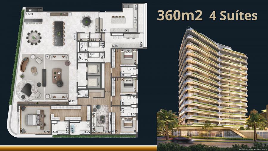 Planta Safire 360m� 4 Vagas