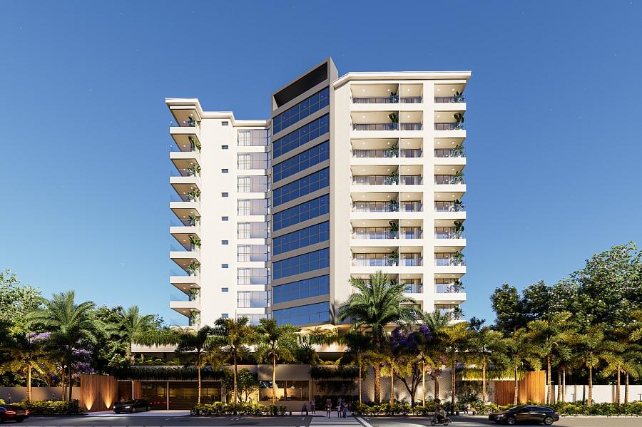 Fachada do Praie Elevate em Massagua�u Caraguatatuba