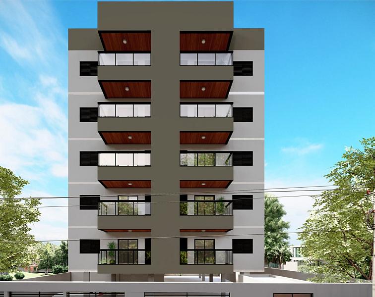 Fachada do Residencial Tommasino, loft � venda no Silop, Ubatuba
