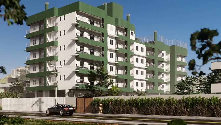 Fachada do Residencial Canto das Toninhas, apartamento 306 � venda nas Toninhas, Ubatuba