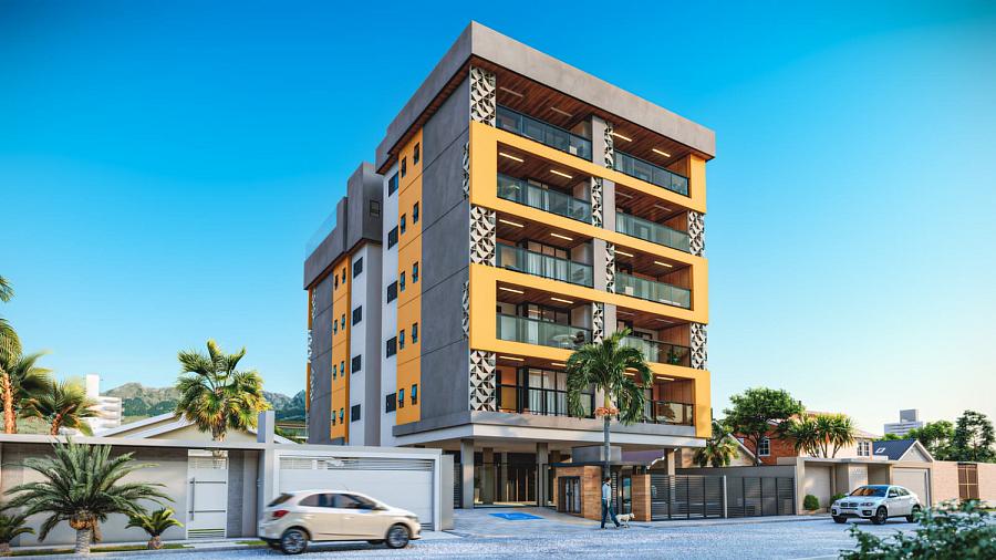 Fachada do Citt� di Montalcino, apartamento � venda no Itagu�, Ubatuba