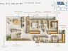 Planta de 120,10 m� com 3 su�tes do Scenarium Martim de S�
