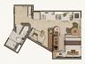 Planta do Studio 25,08 m� finais 04 e 18 do Praie Elevate