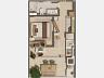 Planta do Studio 29,72 m� Frente Mar finais 09 e 13 do Praie Elevate