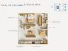 Planta do apartamento de 53,24 m� com 1 su�te no Scenarium Martim de S�