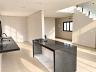Sala e cozinha integradas da casa nova em Massagua�u