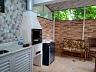 �rea com churrasqueira do apartamento no Condom�nio Requinte do Sap�
