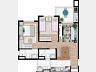 Planta do apartamento de 2 dormit�rios