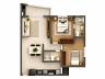 Planta humanizada de apartamento de 75,89 m� com 2 dormit�rios