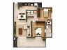 Planta humanizada de apartamento de 84,79 m� com 2 dormit�rios no Caragu� Beach Center