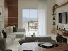 Sala de estar do apartamento Tipo B com vista para o mar