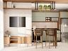 Loft decorado com living e cozinha americana no Residencial Tommasino