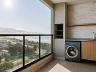 Varanda gourmet com churrasqueira e vista para o mar no apartamento de 2 dormit�rios 79,55 m� do Bilbao