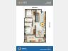 Planta do apartamento com 2 su�tes e 73,65 m� do Citt� di Vernazza