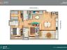 Planta do apartamento de 3 dormit�rios com 98,14 m� do Citt� di Lucca