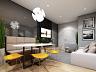 Sala de estar e jantar do apartamento no Itagu�