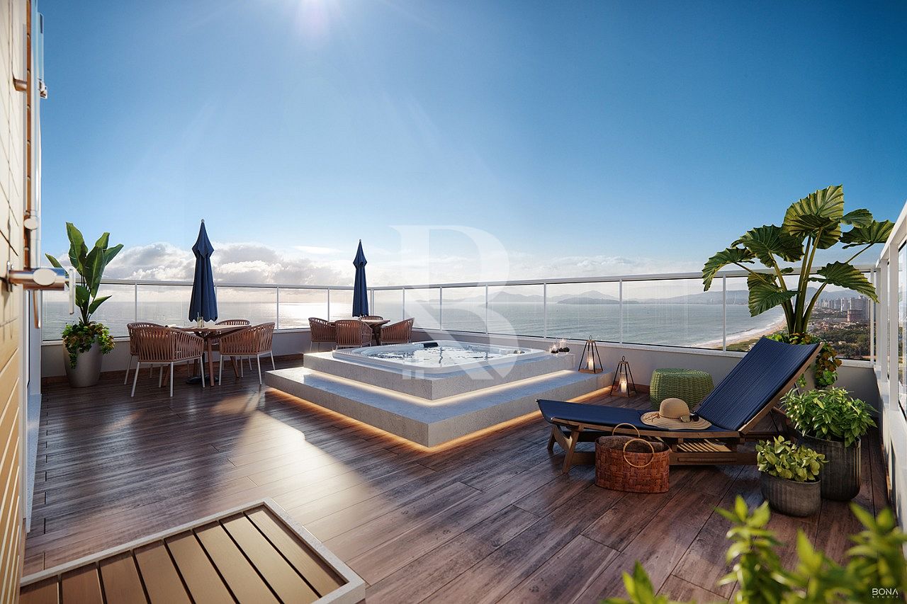 Com 4 suítes apartamento frente mar a venda em Balneário Piçarras - SC