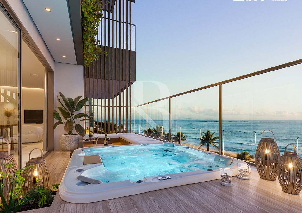 Com 3 quartos. Deck 38. Apartamento a venda Barra Velha SC.