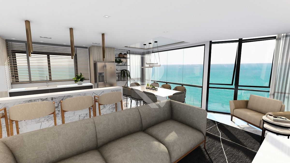 Com 3 suítes e linda vista mar.