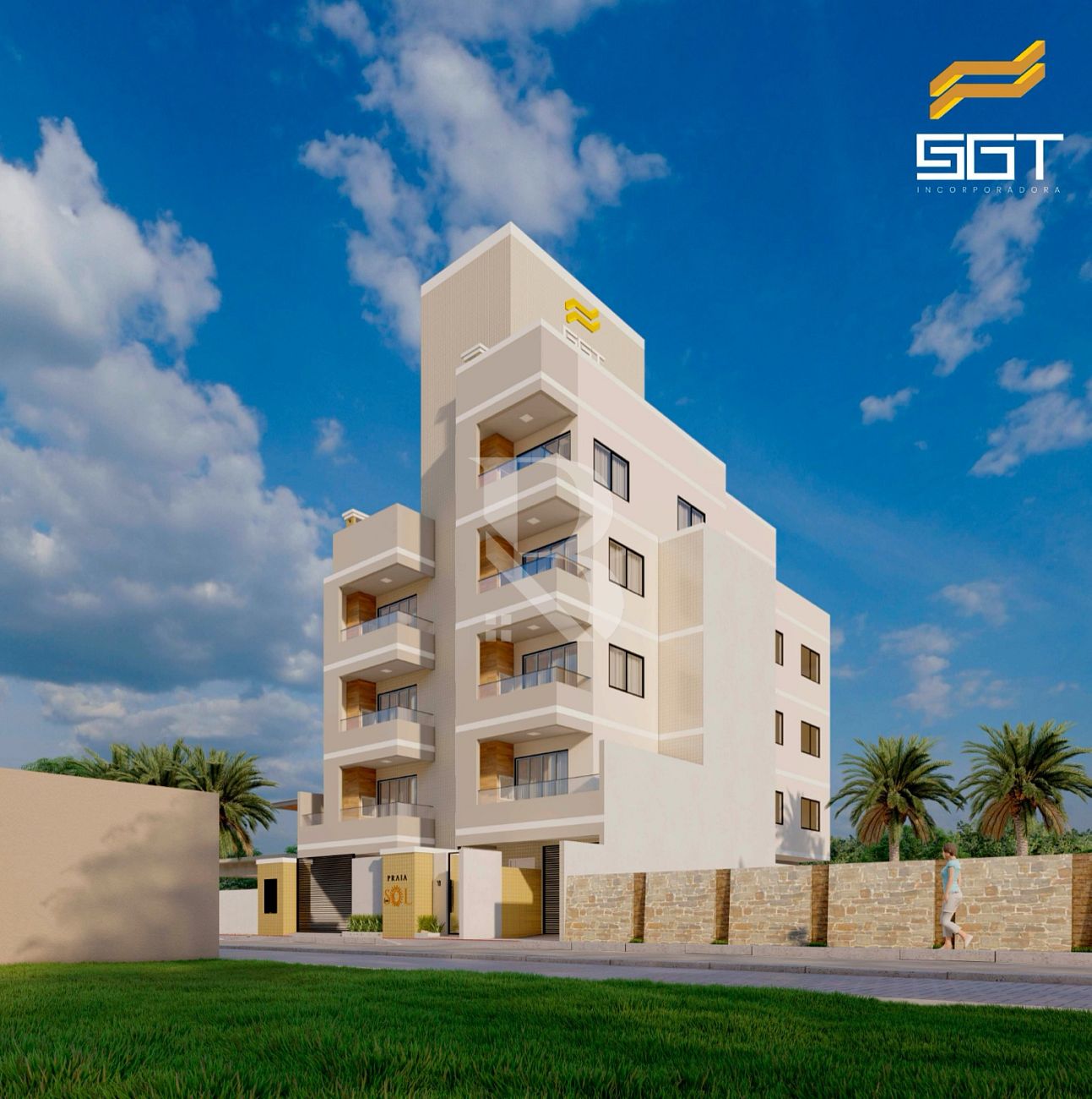 2 dormitórios, 300 metros do mar.