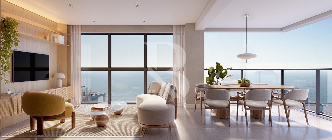 Com 2 quartos. Tropical Beach by Vetter. Apartamento a venda Balneário Piçarras SC.