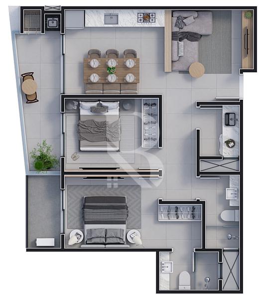 Com 2 quartos. Apartamento a venda em Balneário Piçarras - SC — foto 22