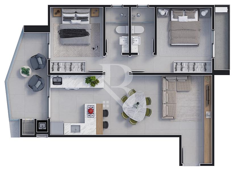 Com 2 quartos. Apartamento a venda em Balneário Piçarras - SC — foto 23