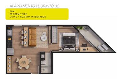 Apartamento com 1 dormitório à venda, 50 m² por R$ 560.000 - Centro - Itajaí/SC