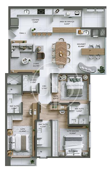 Apartamento no Residencial Positano 21