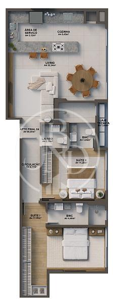 Apartamento no Residencial Splendore Del Mare 21