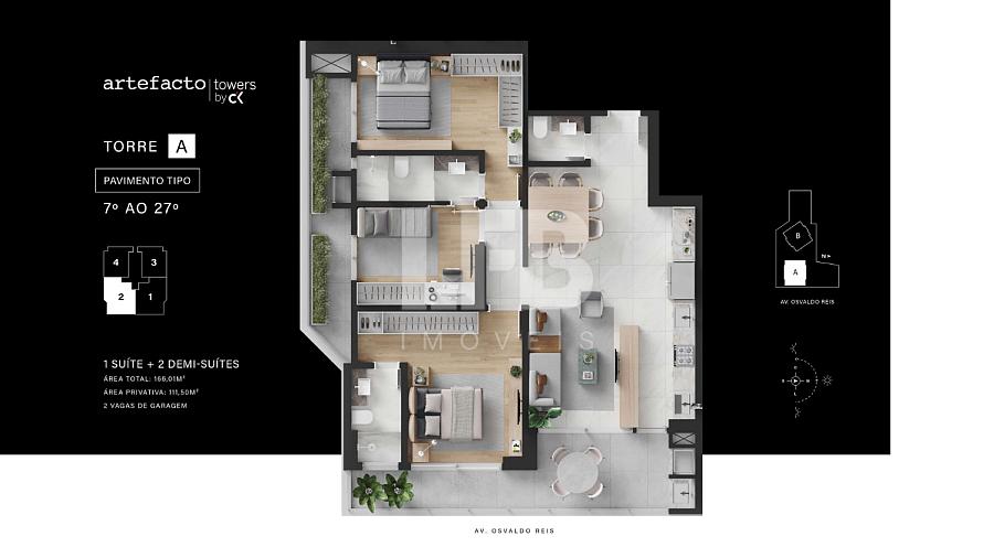 Apartamento com 2 suites no Artefacto Towers - Praia Brava — foto 19