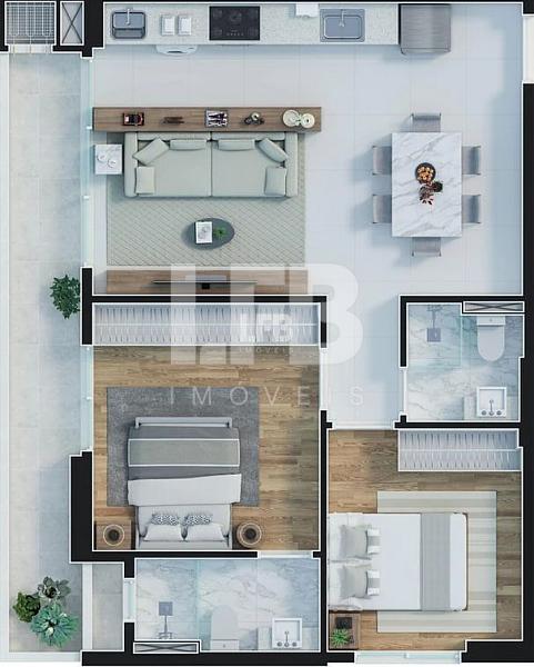 Apartamento com 3 suítes no Sky Brava. — foto 13