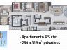 Planta 4 suites - Epic Tower