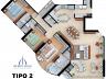 Planta Apartamento tipo 2 - Infinity Coast