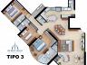 Planta Apartamento tipo 3 - Infinity Coast
