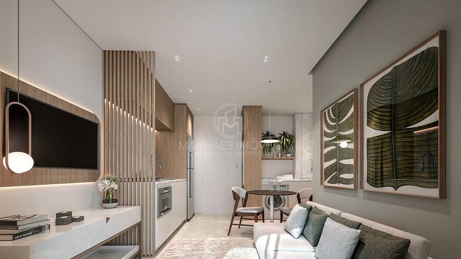 Apartamento Tipo 1Q: Living