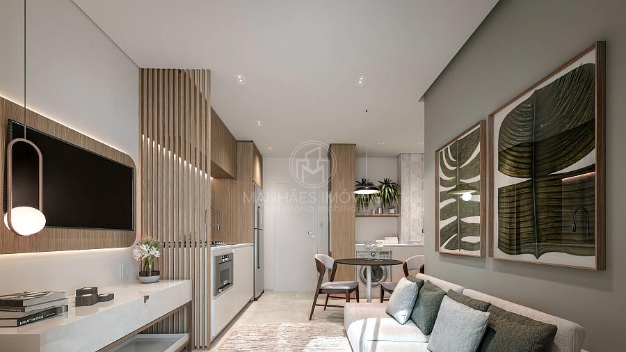 Apartamento com 1 quarto: Living