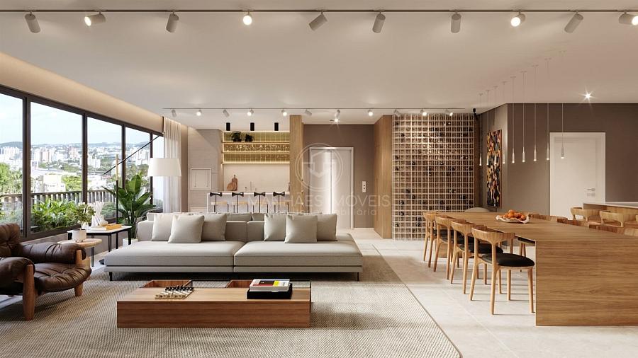 Apartamento Tipo 1: Living Integrado