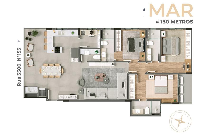 Apartamento com 3 suítes à venda em Piçarras no 3500 Beach House — foto 18