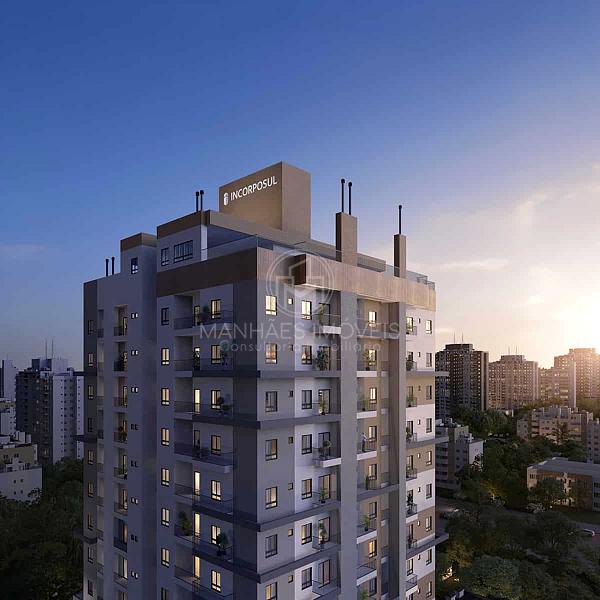 Edif�cio Rio Grande Connection | Detalhe da fachada noturna 