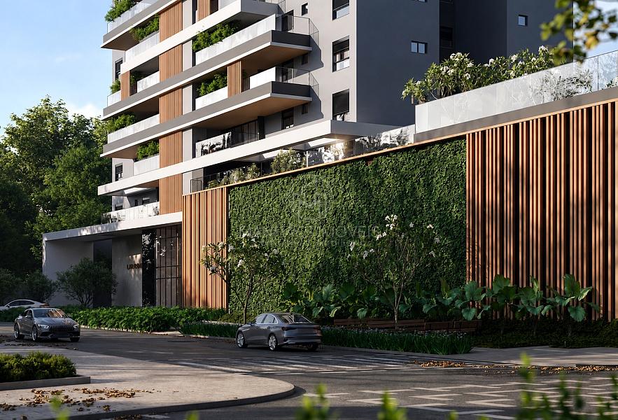 Fachada do Landhaus com arquitetura contempor�nea na esquina mais valorizada do Am�rica