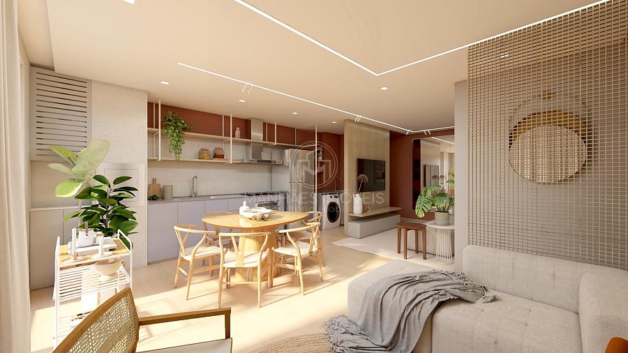 Apartamento com 3 dormit�rios: Living, sacada integrada