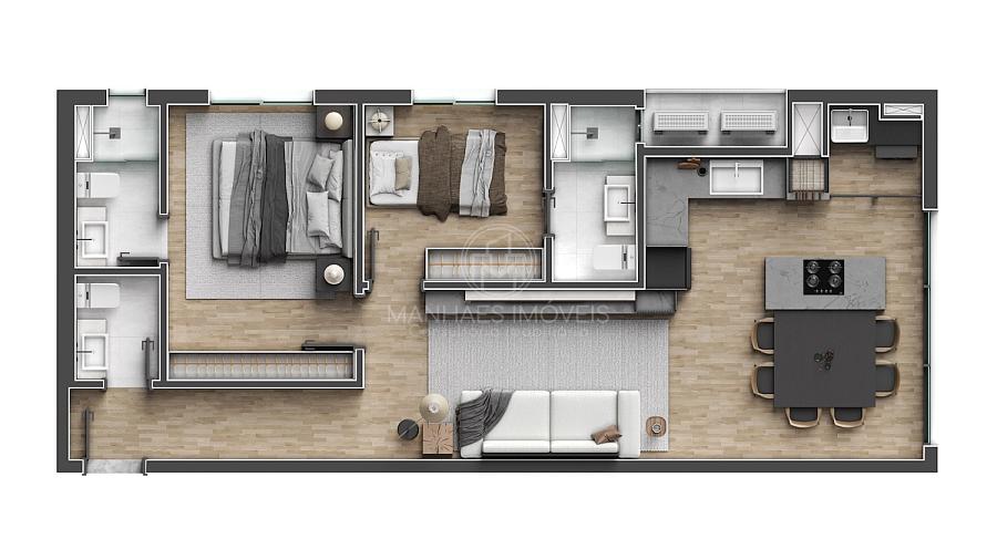 Apartamento na planta com 2 suítes à venda no Atiradores - Ares — foto 22