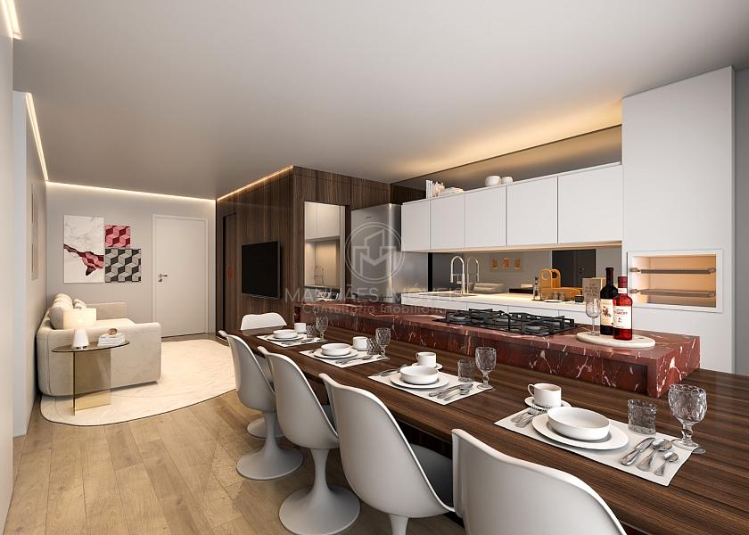 Apartamento de 85m�: Living Integrado