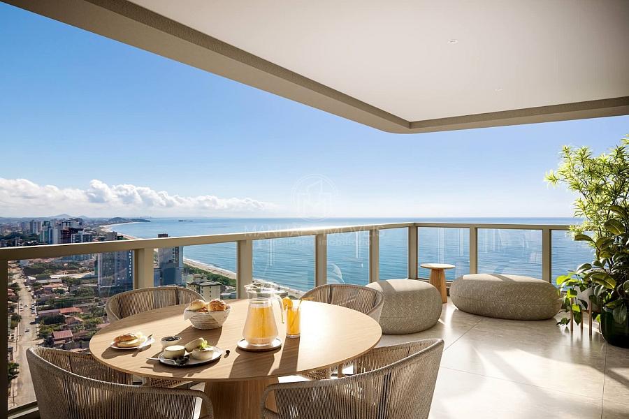 Apartamento com 3 su�tes: Sacada com vista mar