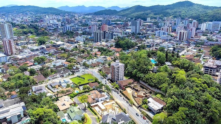 Localiza��o do Edif�cio Basel na Rua Jaragu�, no bairro Am�rica, em Joinville, SC