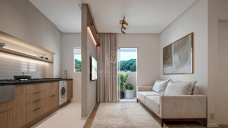 Apartamento 2 Quartos: Living