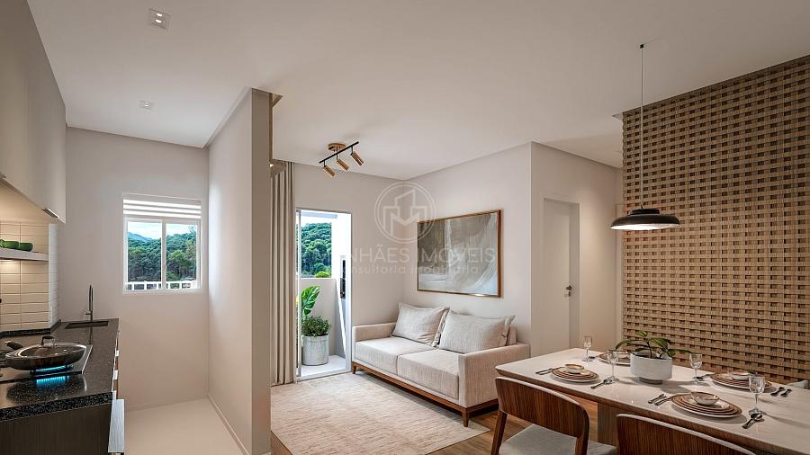Apartamento com 2 quartos: Living