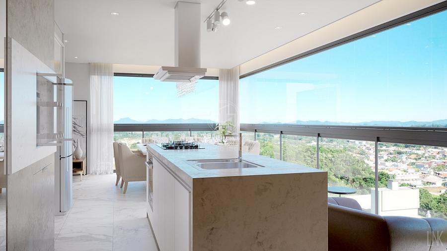 Apartamento Tipo 01: Sacada integrada